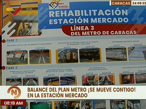 Caracas | Usuarios y trabajadores comprometidos en mantener las instalaciones de la estación Mercado