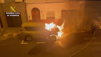 Operación Tizona: dos detenidos por quemar el coche de un guardia civil en Melilla