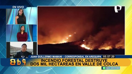 Arequipa: incendio arrasa con más de dos mil hectáreas