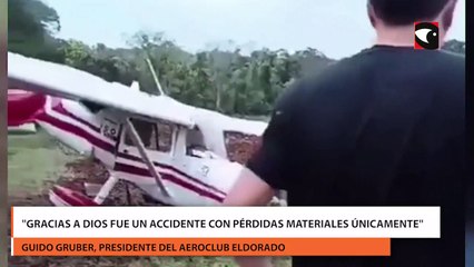 Guido Gruber, manifestó "gracias a Dios fue un accidente con pérdidas materiales únicamente"
