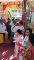 #Bhaktas enter #Paduka Pradan Sohala venue by applying Naam to forehead  Sadguru Aniruddha Bapu