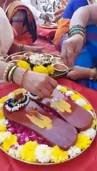 Bhaktas performing #Paduka Poojan  Sadguru #AniruddhaBapu