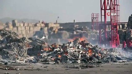 Kağıt fabrikasında çıkan yangında 30 bin ton atık kağıt kül oldu