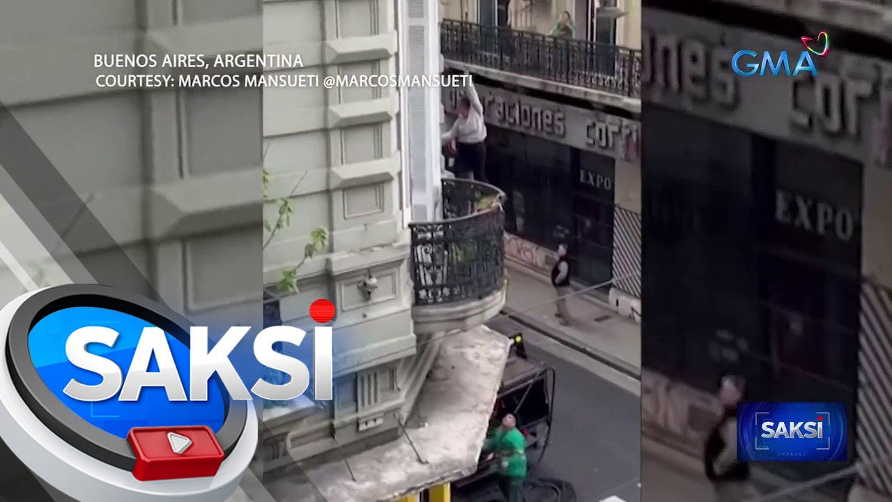 65-anyos na babae, sa kable kumapit para makatakas sa nasusunog na gusali | Saksi