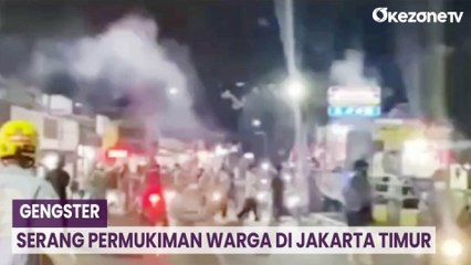 Gengster Serang Permukiman Warga dengan Berbagai Sajam dan Tembakkan Petasan