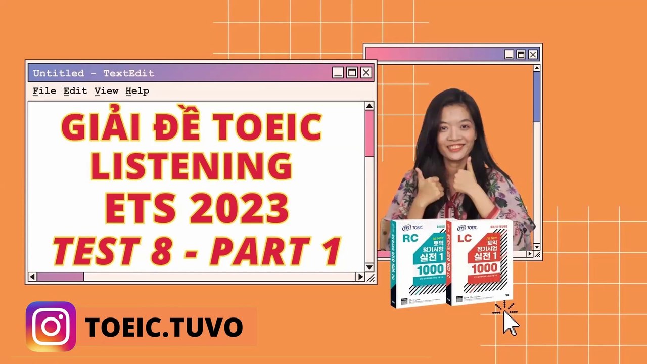 FREE GIẢI ĐỀ ETS 2023 TOEIC LISTENING Part 1 Te...