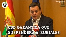 El CSD garantiza que suspenderá a Luis Rubiales como presidente del fútbol español