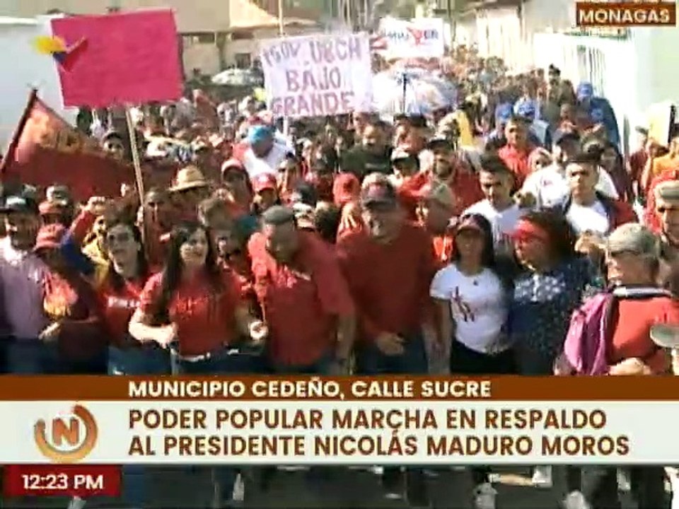 Monagas | Pueblo bravío se moviliza en defensa y respaldo de la soberanía y al pdte. Nicolás Maduro