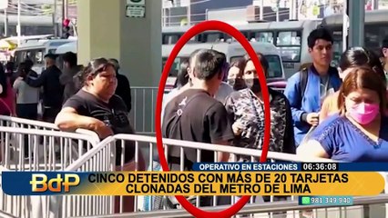 Operativo contra 'salderos': intervienen a 5 personas con más de 20 tarjetas clonadas del Metro de Lima