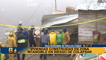 Tras derrumbe que mató a niño en Comas, más viviendas están en peligro de colapsar