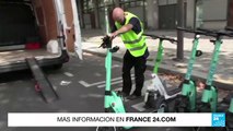 Francia: empiezan a retirar las patinetas eléctricas de las calles de París