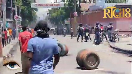 Kawoutchou kap boule nan plizyè kote nan sant vil la, aprè mouvman pwotestasyon moun Kafoufèy yo.