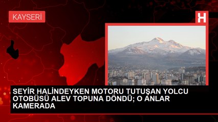 Malatya'da Yolcu Otobüsü Alev Aldı