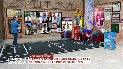Qual deve ser a zaga do Corinthians com a provável saída do Murillo? Neto e turma debatem