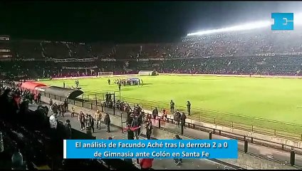 El análisis de Facundo Aché tras la derrota 2 a 0 de Gimnasia ante Colón en Santa Fe