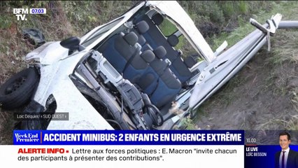 Accident de minibus dans le Lot-et-Garonne: le pronostic vital de deux enfants engagé
