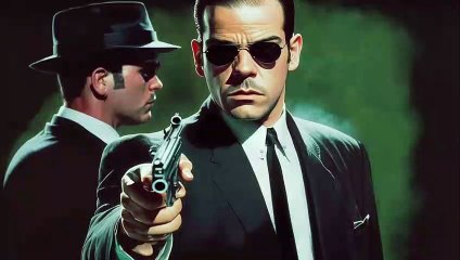 Heroes of the film MATRIX in the image of the mafia 30s