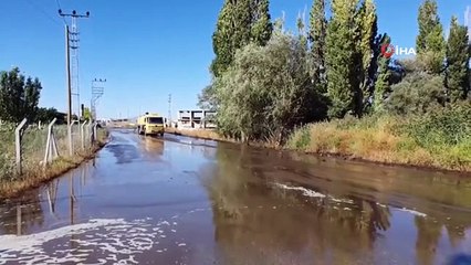 Enerji tesisinin gübre silosu patladı: Tarlaları gübre bastı