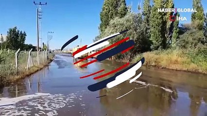 Enerji tesisinin gübre silosu patladı, her yeri gübre bastı