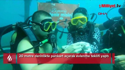 Deniz altında evlilik teklifi