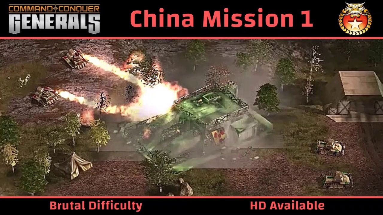How to Beat C&C Generals China Mission 1: The Dragon Awakes - Brutal - HD