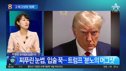 찌푸린 눈썹, 입술 꾹…트럼프 ‘분노의 머그샷’