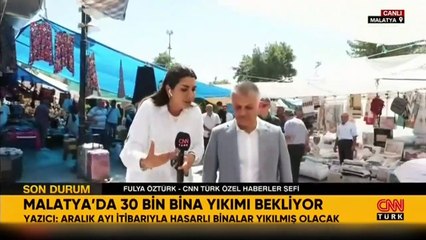 Malatya Valisi Yazıcı, CNN TÜRK'te açıkladı: Ağır hasarlı binalar yıl sonuna kadar yıkılacak