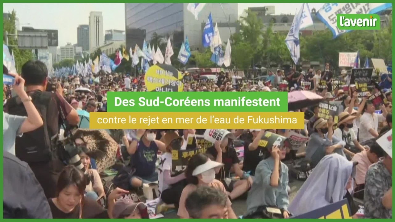 Des Sud-Coréens manifestent contre le rejet en mer de l'eau de Fukushima