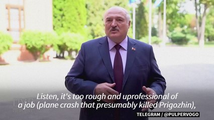 Plane crash that presumably killed Wagner boss Prigozhin 'doesn't resemble Putin': Lukashenko