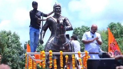 నిజామాబాద్: ఛత్రపతి శివాజీ విగ్రహాన్ని ఆవిష్కరించిన ఎంపీ అరవింద్