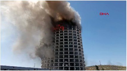 Son dakika... Gaziantep'te kullanılmayan otelde yangın çıktı