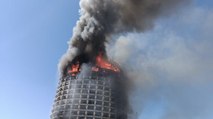Gaziantep’te atıl haldeki otelde yangın