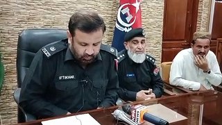 Newly appointed DPO Tank Iftikhar Ali Shah emergency press conference at the office of Police Tank
