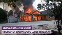 Diduga Korsleting Listrik, 4 Rumah di Bojonegoro Ludes Terbakar