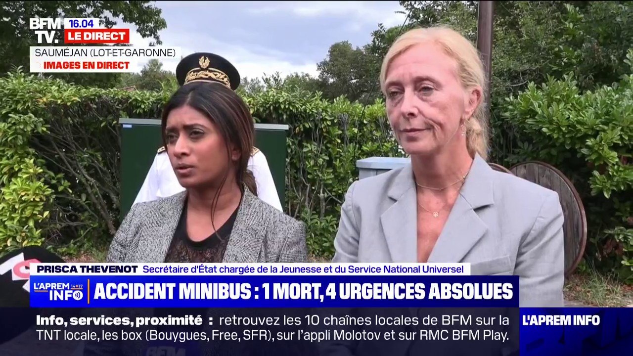 Accident d'un minibus de colonie de vacances: "Les encadrants sont sous le  choc", affirme Prisca Thevenot, secrétaire d'État chargée de la Jeunesse -  Vidéo Dailymotion