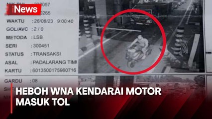 Pengendara Motor WNA Ngebut di Jalan Tol Pasteur Kota Bandung