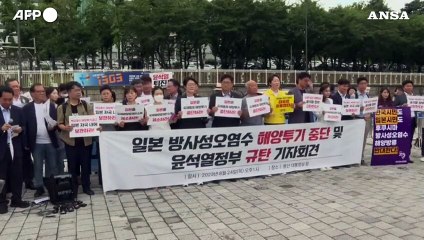 Fukushima, proteste in Corea del Sud per le acque radioattive in mare