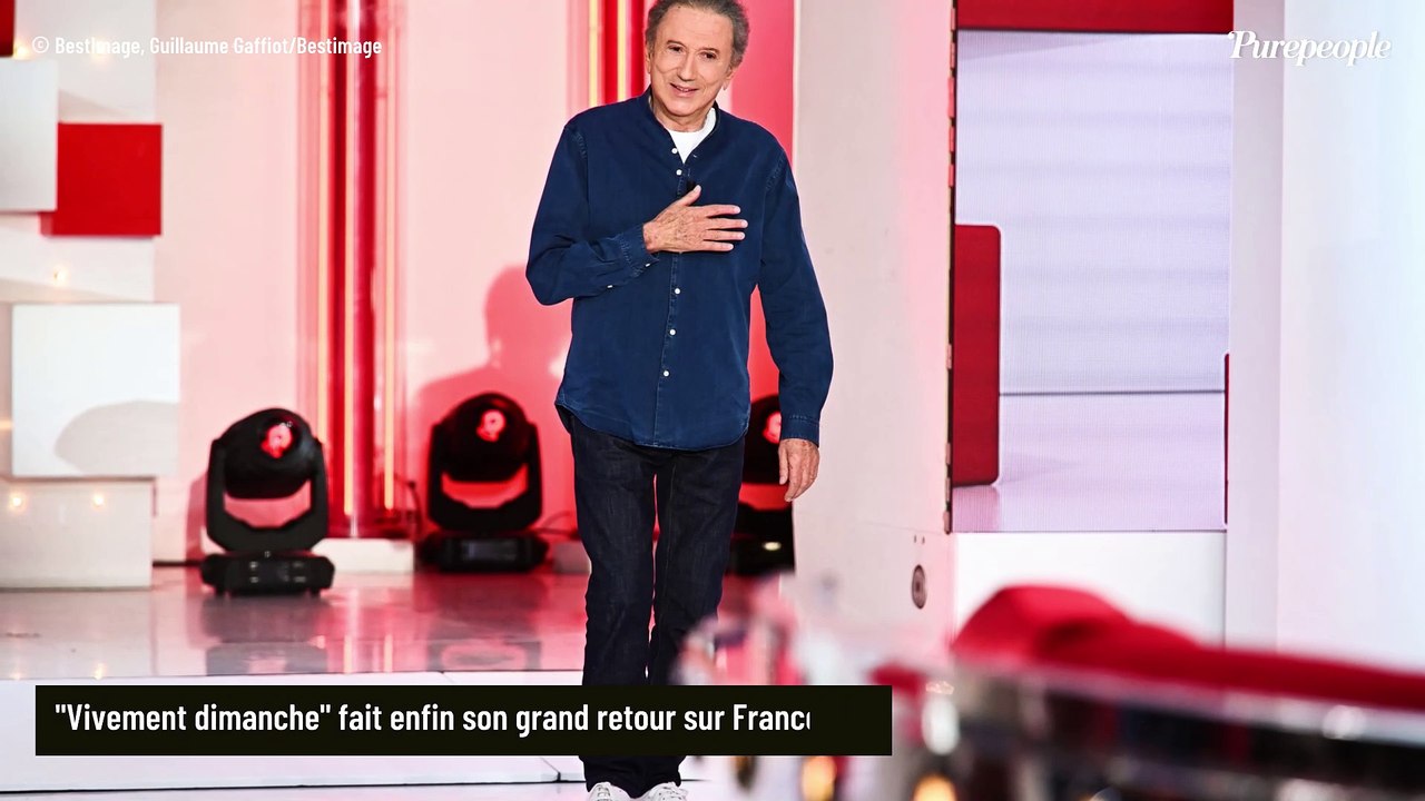 Vivement dimanche - Michel Drucker enfin de retour : l'animateur aminci accueille ses invités dans un look ultra décontracté