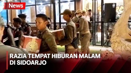 Razia Tempat Hiburan Malam di Sidoarjo, Ratusan Botol Miras Berhasil Diamankan Petugas