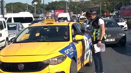 Eminönü'nde taksicilere denetim yapıldı