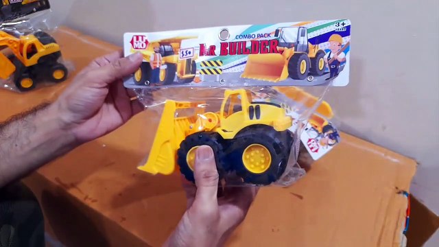 Unboxing and Review of Construction Vehicle Toy– Excavator, Wheel Loader, Dump Truck, Articulated Hauler