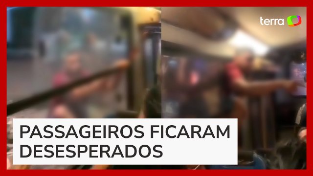 Homem se pendura em janela de ônibus após flagrar suposta traição no Pará