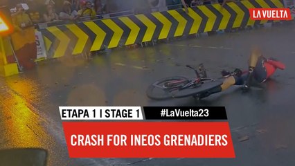 Crash for Ineos Grenadiers - Stage 1 - La Vuelta 2023