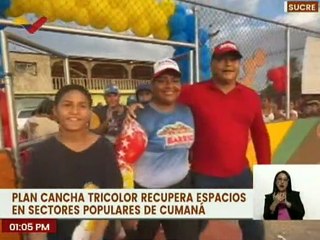 Plan Cancha Tricolor recupera espacio del estado Sucre gracias al 1 X 10 del buen gobierno