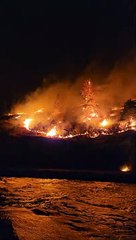 Dramatic Footage of Wildfire Spreading in Kelowna, British Columbia