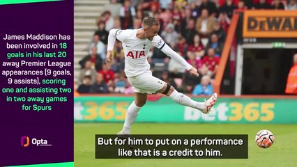 Postecoglou praises 'bargain bin' Maddison