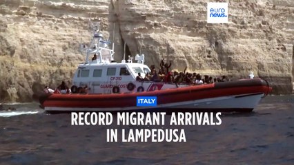 Lampedusa under pressure after record number of migrants land over weekend