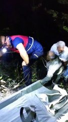 Ormanda mahsur kalan kişiyi itfaiye kurtardı