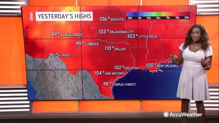 100-degree temperatures to roast southern Plains