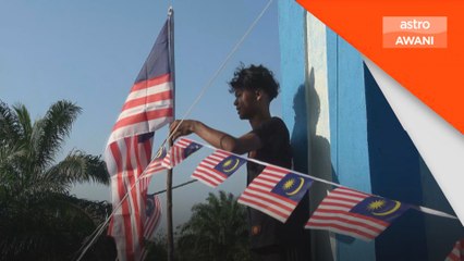 Lebih 200 Jalur Gemilang hiasi kampung Orang Asli Sungai Pergam